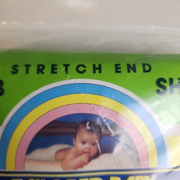 Vtg fitted crib sheet white fabric Bear in Hot Air Balloon by Tailored Baby prop - Picture 4 of 7